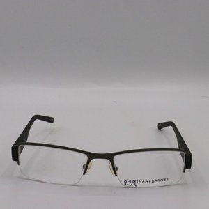 Jhane Barnes Black Rectangle Half Rim Rare Vintage Mens Glasses 54 18 140